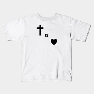 Jesus Love Heart Cross God Gift Christ Forever Kids T-Shirt